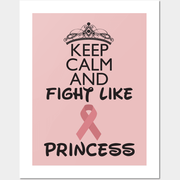 Keep Calm and Fight Like A Princess Wall Art by TheCastleRun
